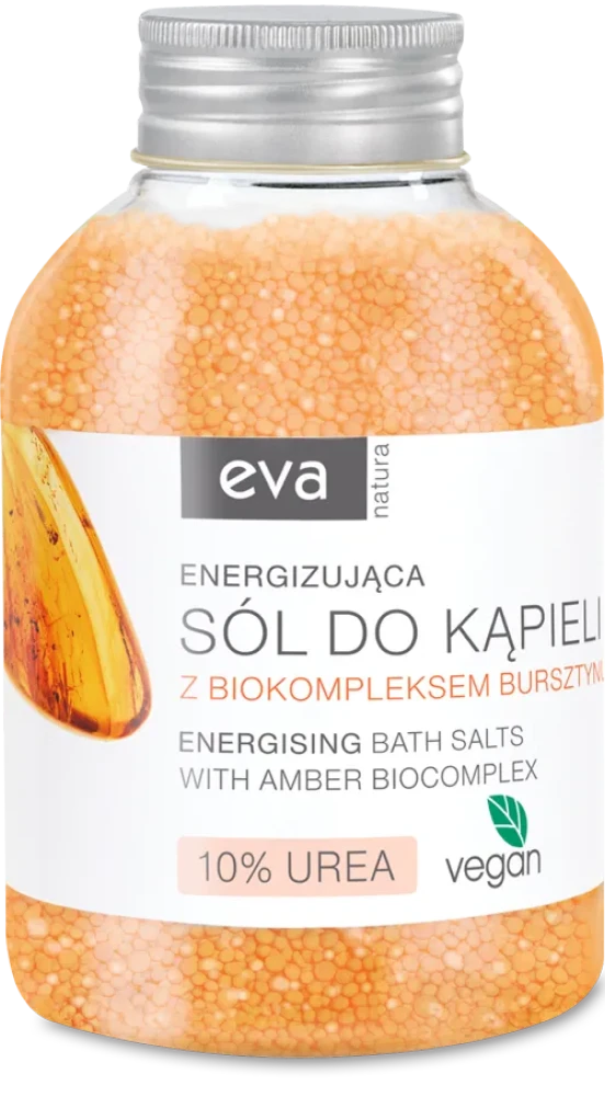 EVA NATURA Energizująca sól do kąpieli z biokompleksem bursztynu z 10% mocznikiem